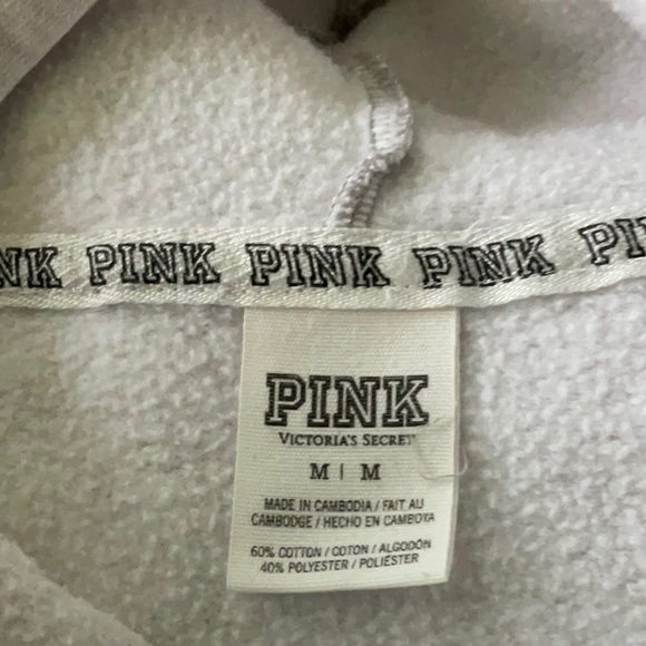 Victoria’s Secret Love Pink Size Medium Hooded Sweat Shirt W/Kangaroo Pocket. - Picture 5 of 7